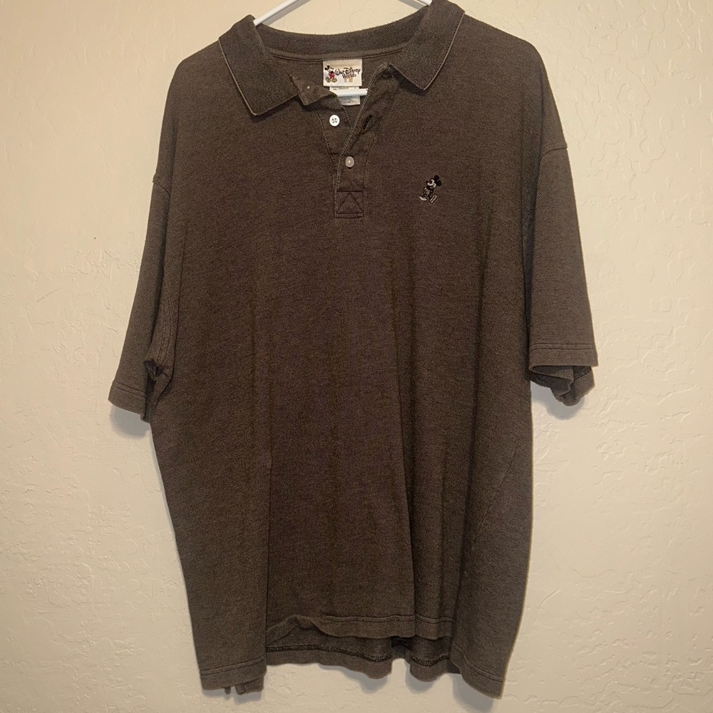 Walt Disney Men's Dark Brown Polo Shirt
